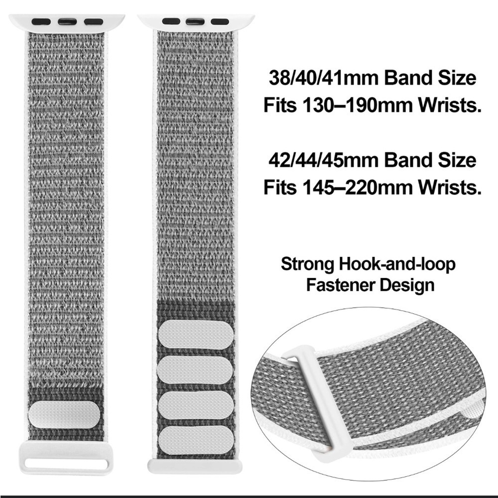 FREE* (1) Apple Watch Sport Loop Wristband Nylon & Velcro. Army Green Striped - Picture 12 of 16